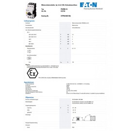 Moeller PKZM0-10 Starter/Protector 6.3 - 10A, 600V, 3Ph