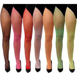 ILOVEFANCYDRESS LADIES BLACK FISHNET TIGHTS - WOMENS ADULTS MESH TIGHTS ONE SIZE FITS MOST (BLACK)