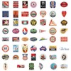 52PCS, Vintage Hotel Label Stickers, Waterproof Retro Travel Decals