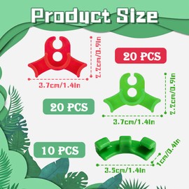 50 Pieces Plant Bender, 90 Degree Angle Plant Clips, Plant Growth Bending Clips, Plant Training Clips, Plant Support Clips for Low Stress Training, Plant Trunk Support (Red+Green)