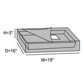 Covermates Keepsakes - Rectangular Platter Storage – Padded Protection - ID Window - Dish Storage - Cream