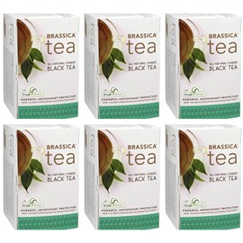 Brassica Tea Black Tea with truebroc, Case of 6 Boxes (16 Tea Bags Per Box)