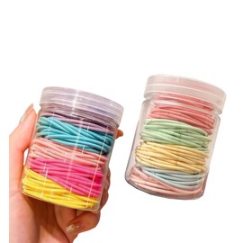 200PCS Hair Rubber Bands for Thick or Thin Hair Colorful Cute Small Hair Ties for Baby Toddler Girls Kids Women No Damage No Snag Hair Ties Bulk Ponytail Holders