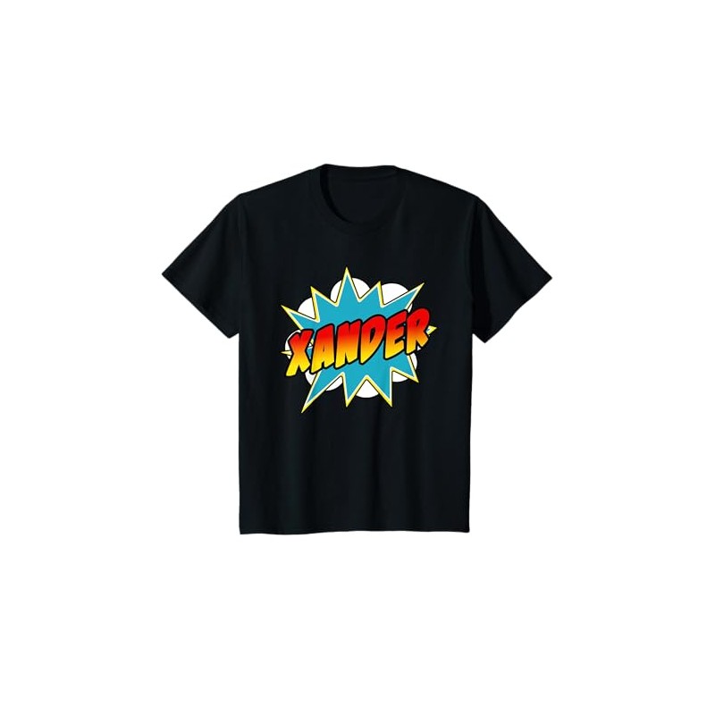 Kids Boys Xander Name Comic Book Superhero T-Shirt