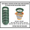 SE 10L Collapsible Bucket with Stand - Lightweight, Portable, 30LB