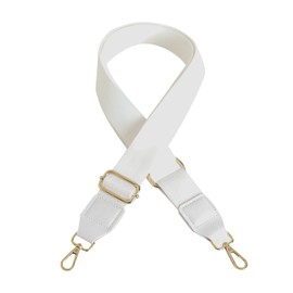 XINGSHUNFU Wide Shoulder Strap Adjustable Replacement Belt Canvas Purse Strap Crossbody Bag Handbag Strap(White Leather)
