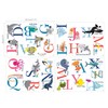 DECOWALL DS-8040 A-Z Ocean Alphabet Kids Wall Stickers Decals Peel