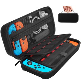 Switch/Switch oled Case, Switch Case, Protective Cover, Storage Bag, Dustproof, Dirt-Proof, Shockproof, Nylon Material, Full Protection, Deodorizing, Large Capacity, 20 Game Cards, Travel, Carrying Set, Small Items, Convenient to Carry