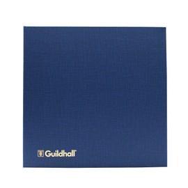 Exacompta - Ref 51/10Z - Guildhall - Account Book, 298 x 305mm, 10 Cash Column, 80 Pages of 95gsm Ledger Quality Paper, Hardback Blue Vinyl Cover, Traditionally Sewn