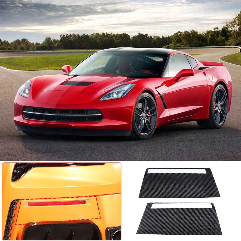 MXtech-23 For Corvette C7 2014-2019 Carbon Fiber Rear Bumper Fog