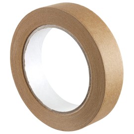 GTSE Brown Paper Tape, 24mm x 50m, Sticky Recyclable Tape for Eco Packaging and Gift Wrapping, 12 Rolls