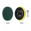 sourcing map 6Pcs 4" Drill Power Brush Set Scouring Pads