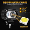 Auxbeam 4 Inch LED Square Pod Light, 60W White Spot