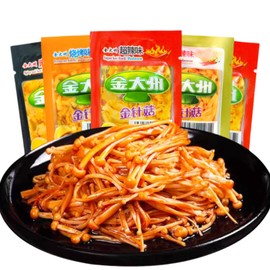 Noble Createaprototype Chinese Specialties Spicy Red Oil Enoki Mushroom, Pickled Vegetables, Latiao Spicy Strips, Chili Sauce Pickle, Crispy Mushroom, Snack Relish Gift Pack, 12 Bags