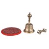 Tibetan Buddhist Bell Bronze Hand Bell with Vajra Padding for