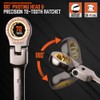 HORUSDY Flexible Head Ratchet Spanner, 10MM Metric Wrench Ratcheting Combination
