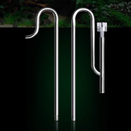RV77 Lily Pipe Inflow Outflow Pipe Kit, Stainless Steel Inflow Outflow for Aquarium Planted Tank, Surface Skimme Inflow and Outflow Pipe Set Removes Surface Scum Pipe