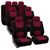 FH Group Flat Cloth Full Set Car Seat Covers Three