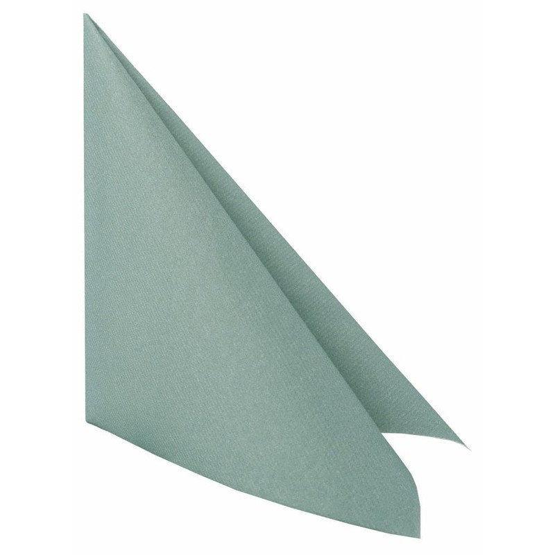 50 Apartina Napkins Fabric-Like Airlaid, Plain, Eucalyptus Green, Size 33