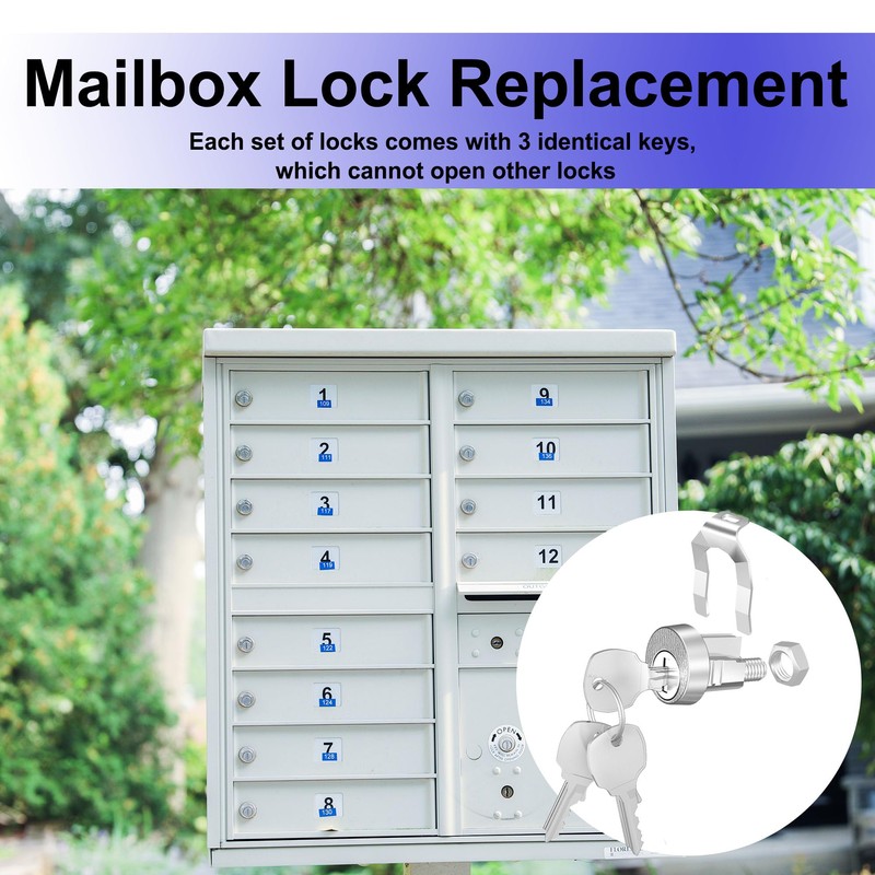 1 Pack Mailbox Lock with Key, Mailbox Lock Replacement for
