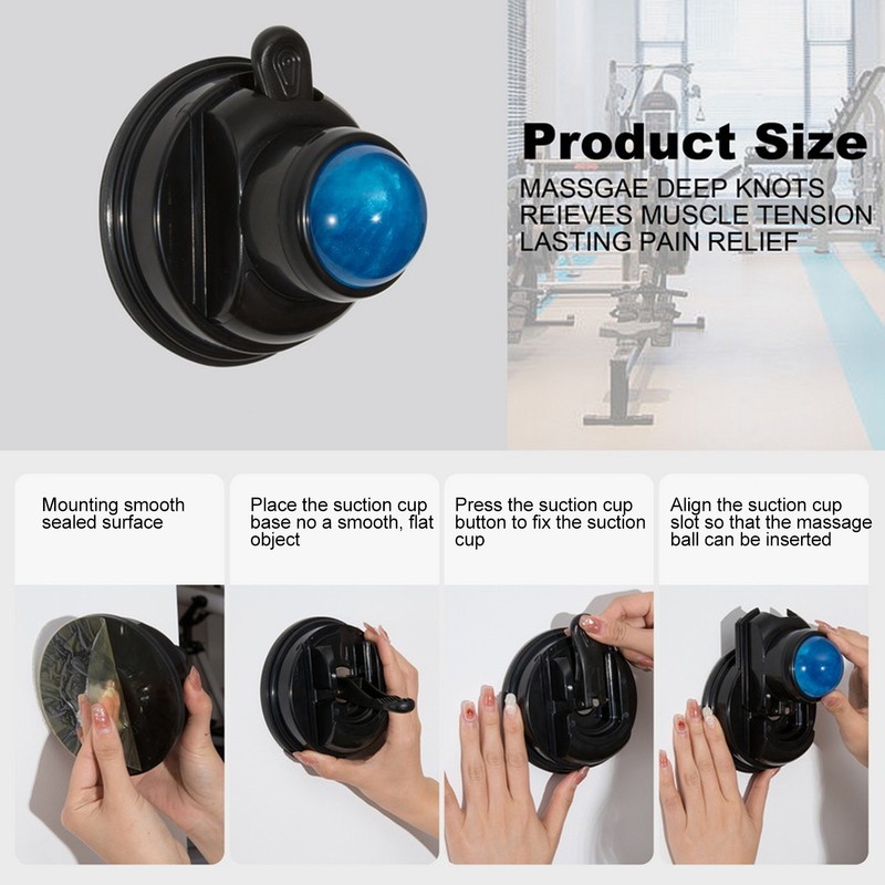 Wall Massage Roller Manual Suction Cup Massage Ball 360 Degrees