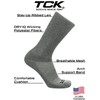 TCK 6 Pair Work & Athletic Crew Socks (Grey, Medium)