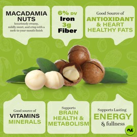 NUT CRAVINGS - Roasted Macadamia Nuts - No Shell, (32oz - 2 LB) Bulk Nuts Packed Fresh in Resealable Bag - Healthy Protein Food Snack, Food Assortments Hazelnut