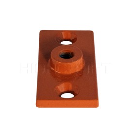 Highcraft PLTC38-20 Ceiling Flange Hanger Plate Threaded (Pipe), for DYI Plumbing and Industrial Decor, 1-3/8 W x 3-5/16 L, Copper Iron (Pack of 20), 3/8 in. Rod Epoxy Coated