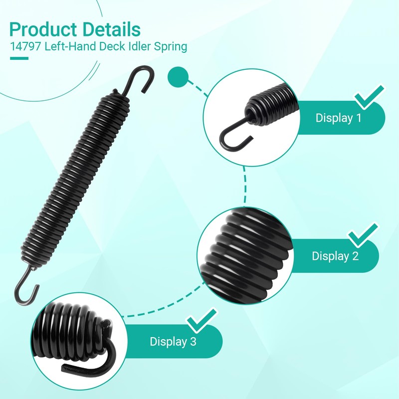 Left-Hand Deck Idler Spring, Compatible with Scag 483246, Replacement for