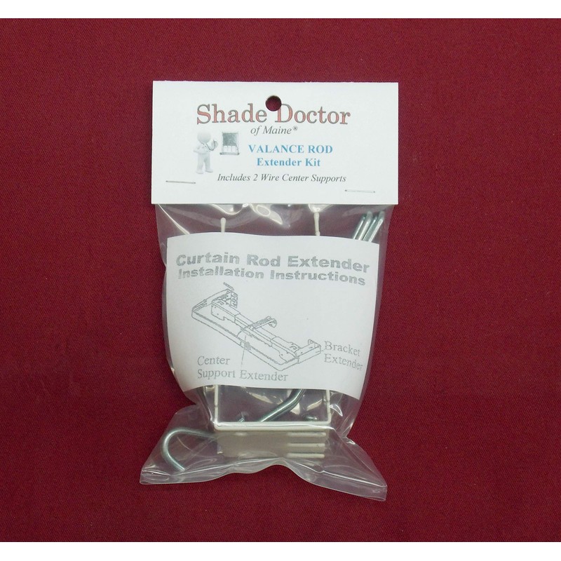 Valance Curtain Rod Extender KIT ~ 1 Pair Brackets with