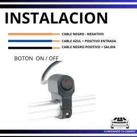 Switch Interruptor Para Moto Manillar On/off C/luz Metalico