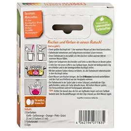 Heitmann Egg Dyes, Express Colours, 5 Colours, Orange, Red, Green, Pink and Yellow, Cook and Dye at the Same Time, Colourful