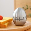 TNSLAND Kitchen Timer, Kitchen Timer, Egg-shaped Funny Egg Timer, Stainless