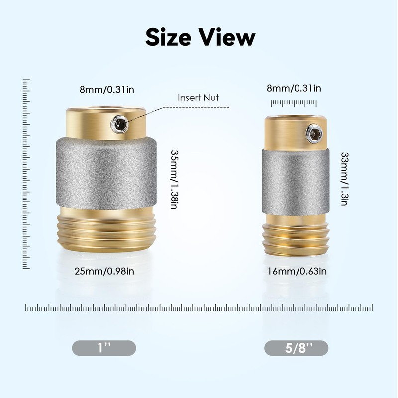 Mxmoonant Grinding Bits for Stained Glass Grinder, 5/8inch x2pc &