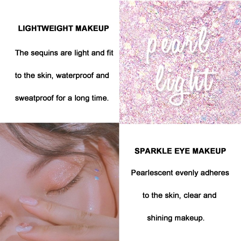 Liquid Glitter Eyeshadow Sparkly Pink Eye Shadow Highly Pigmented,Long Lasting,Quick
