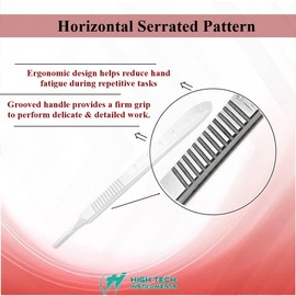 Scalpel Handles #3 + 3L Stainless Steel Knife, Blade Holder with Ruler 0-6cm for Biology Labs, Student Educational-Use, DIY Crafts, Model Making, Repairing Fits Blades No 10-16 - Multi-use Tools