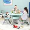 DORTALA Kids Table and Chair Set, Plastic Children Activity Table