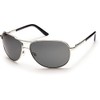 Suncloud Aviator Polarized Sunglasses, Silver, Medium