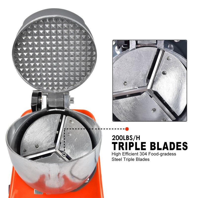 Electric Shaved Ice Machine,with Ice Pick and Scoop,3 Blades of