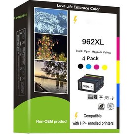 962xl Ink Cartridges Combo Pack Use for HP OfficeJet Pro 9010 9014 9015 9018 9019 9020 9022 9025 9026 Printer 4-Pack (Cyan Magenta Yellow Black)