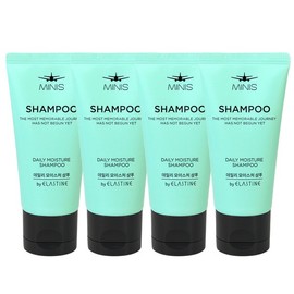 LG Household & Health Care (4개)엘지 미니스 데일리 모이스처 샴푸 50ml /미니 여행용 (4pcs) LG Minis Daily Moisture Shampoo 50ml / Mini Travel Size