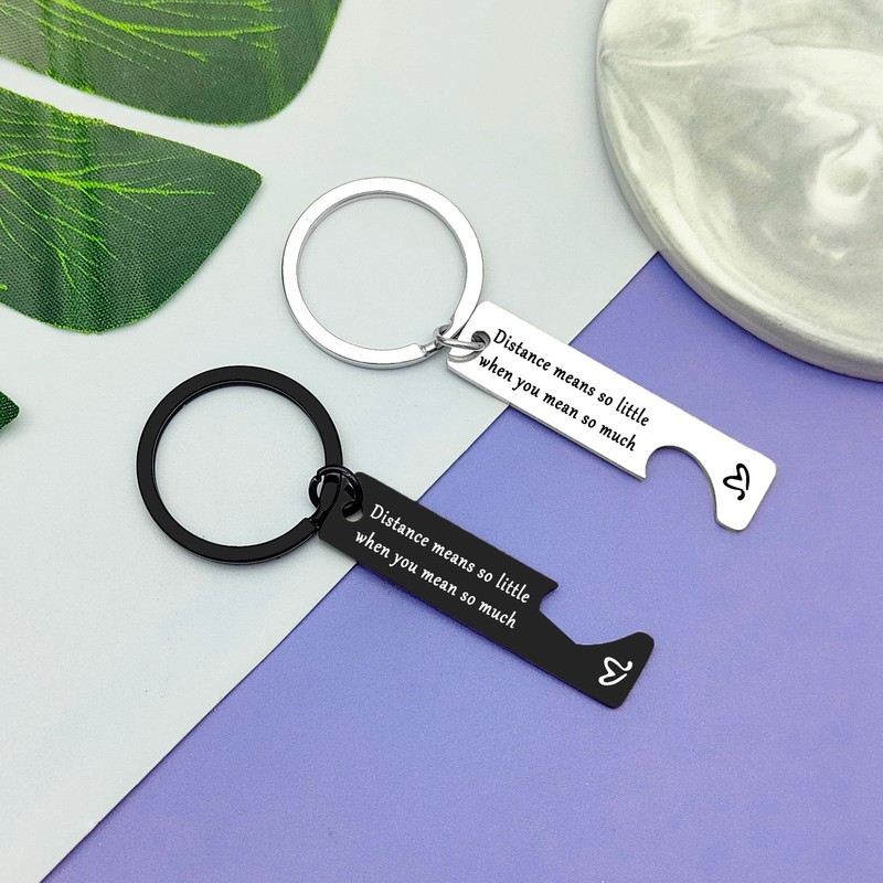 Anniversary Keychain for Boyfriend Girlfriend Couple Keychain Set for Him