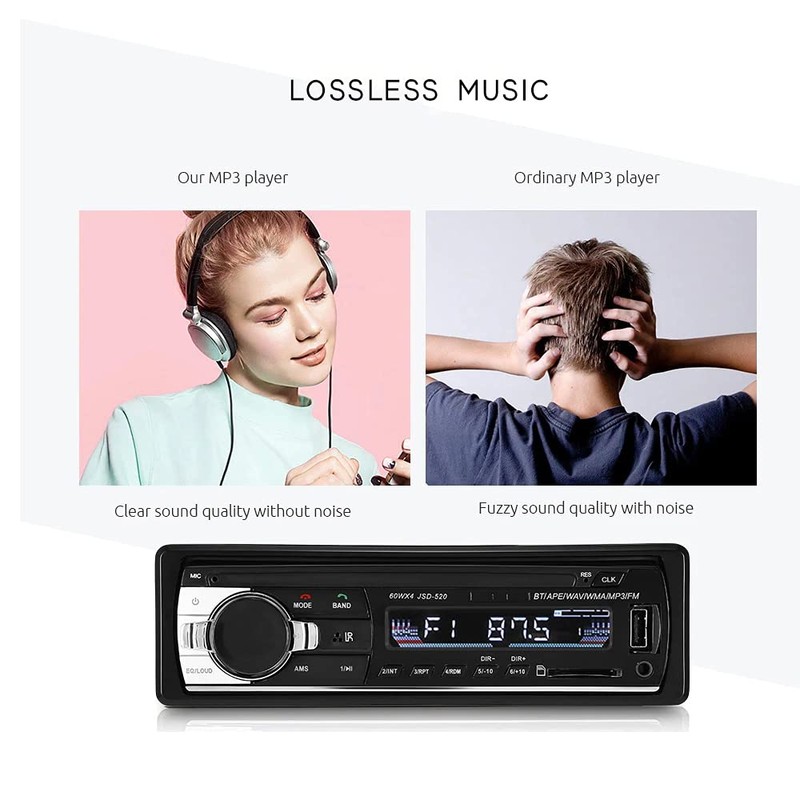 1 Din Car Radio Auto Audio Stereo Autoradio Bluetooth USB