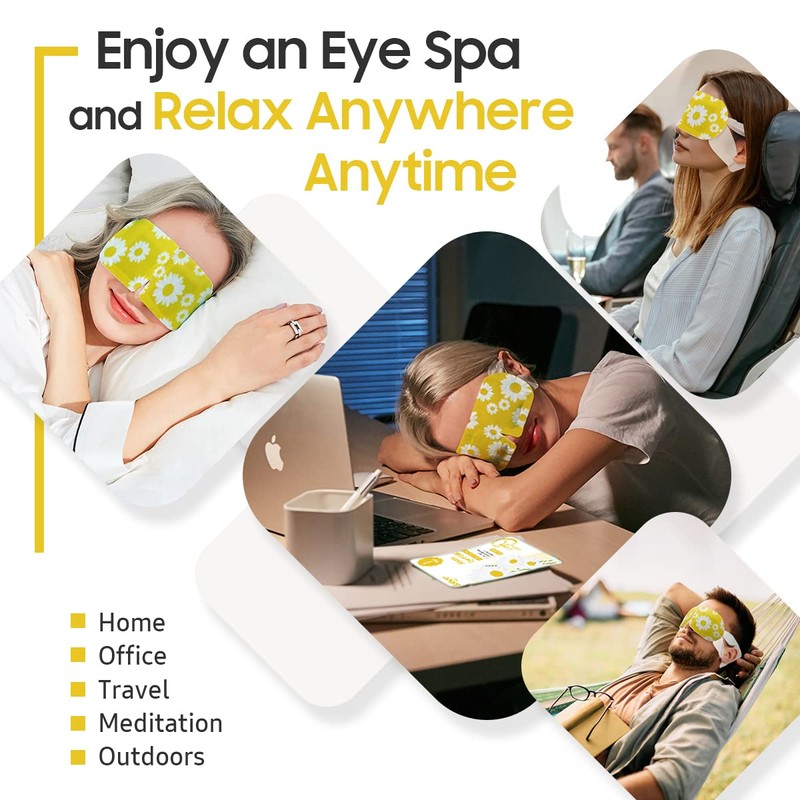 BeHoomi 30Packs Steam Eye Mask, Heated Eye Mask Warm Compress