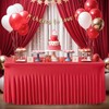 Shillance 2 Packs Red Spandex Table Clothes for 4 Foot