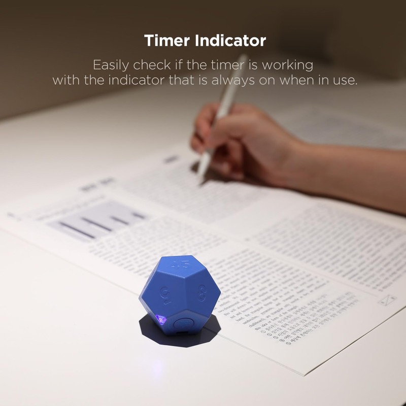 mooas Dodecagon Time Ball Rechargeable Mini Timer (White), 11 Preset
