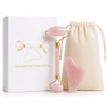Generic Rodillo de jade de cuarzo rosa y set de