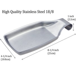 MSY BIGSUNNY Spoon Rests for Kitchen, Durable Brushed Stainless Steel 18/8