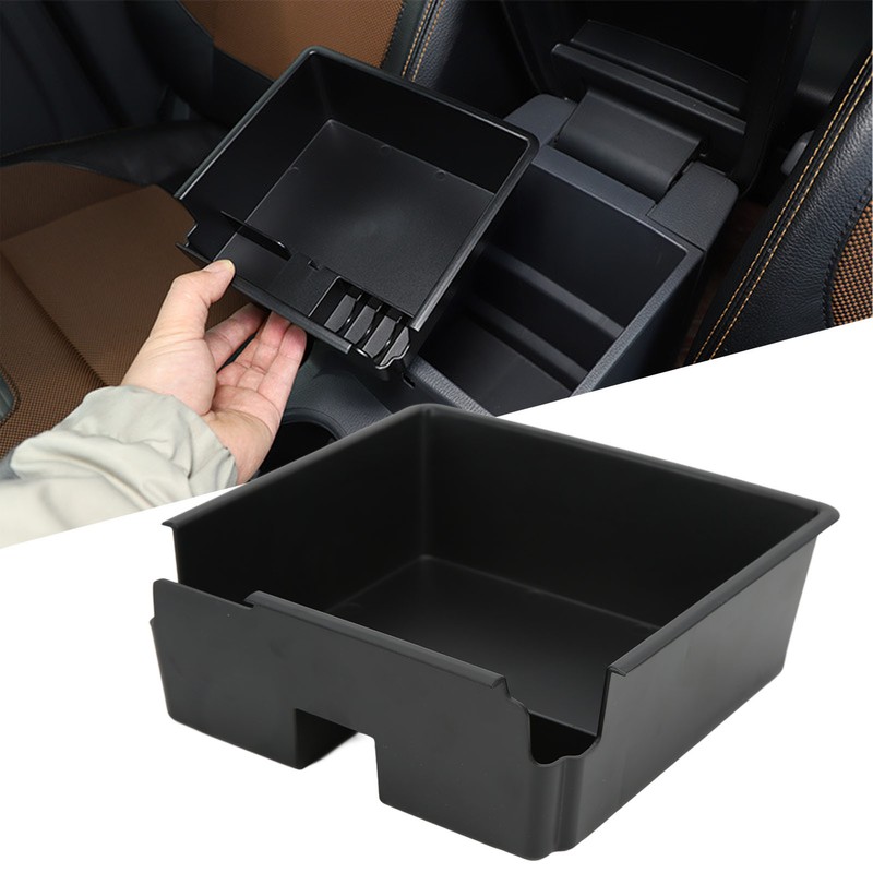 Center Console Storage Tray ABS Armrest Organizer Box Cubby Drawer
