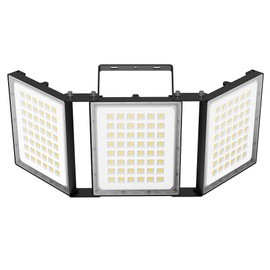 SOLLA 600W LED Outdoor Flood Light, 60000LM Super Bright Stadium Light, 6000K Daylight White, IP66 Waterproof 3 Heads Adjustable Outdoor Floodlights for Backyard, Parking Lot, Stadium, Field